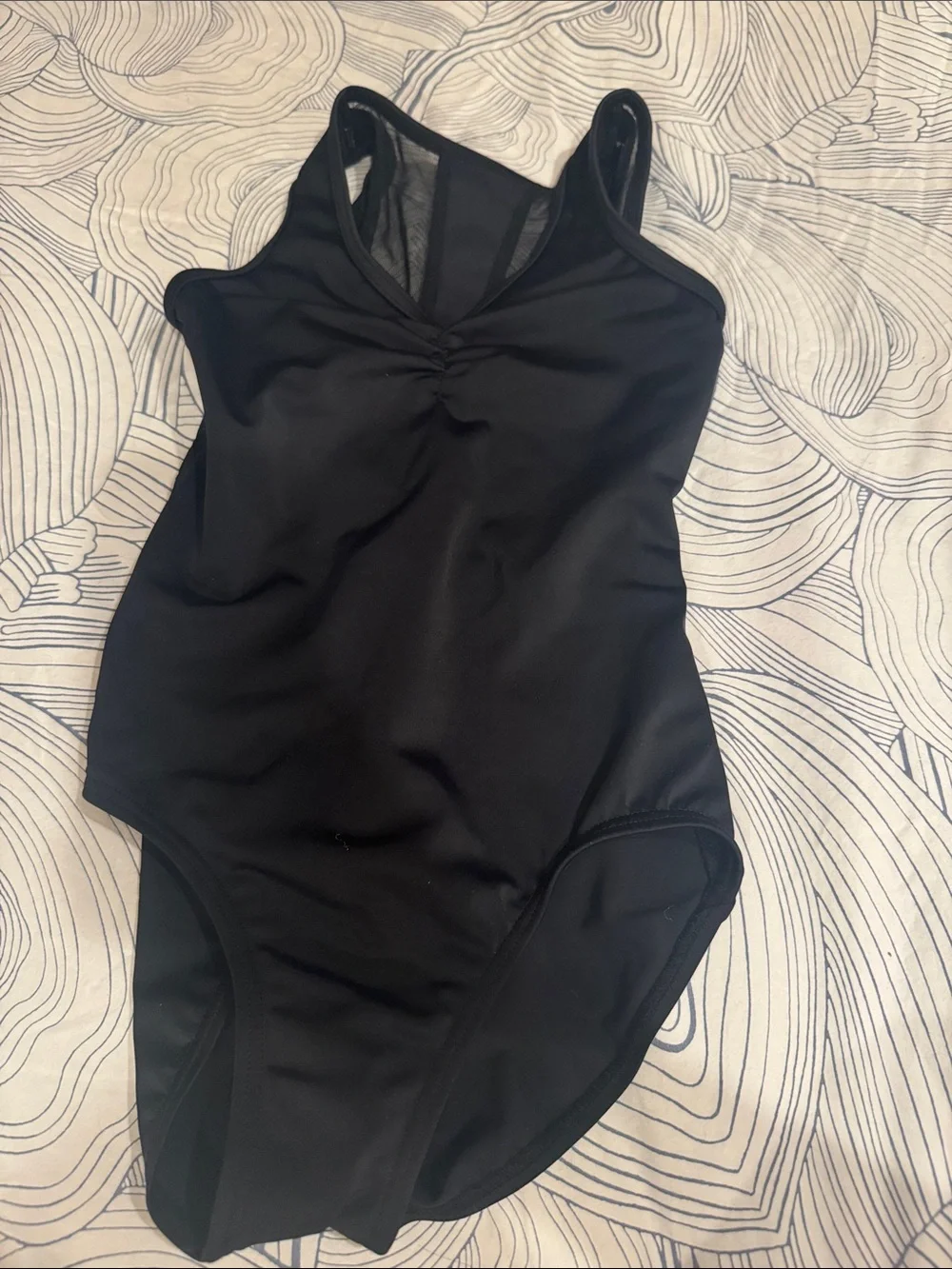 Balera IC Size Black Leotard with Mesh Details